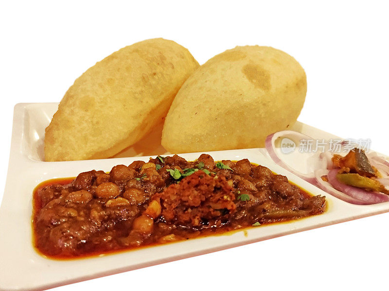 受印度北部旁遮普人欢迎的早餐小吃Chhole Bhature